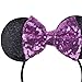 DRESHOW Mickey Ears Headbands Sequin Hair Band Accessories for Women Girls Cosplay Party
