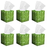Caboo Tree Free Bamboo Facial Tissue Paper, Eco Friendly Hypoallergenic Tissue Box with 90 Sheets Per Cube, Total of 6 Cubes, 540 Total Tissues