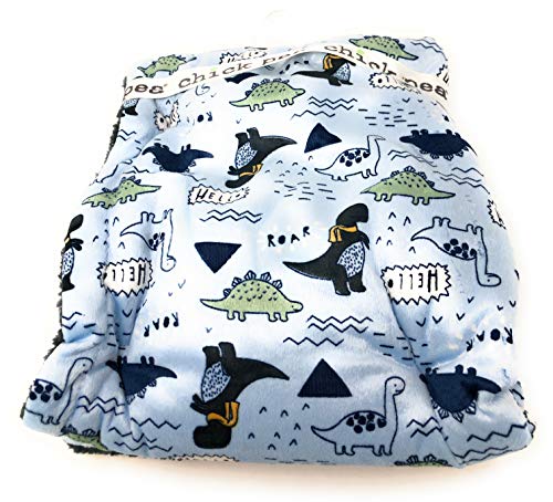 CHICK PEA Dinosaurs Dinos Dino Plush Baby Polyester Blanket | 30 X 30 in - Thumbnail 2