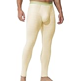 Ouruikia Men's Thermal Underwear Bottoms Ultra Soft Thermal Pants Cotton Long Johns Pants Base Layer Bottoms