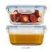 24 Piece Set of Glass Food Storage Meal Prep Containers & Airtight Locking Lids with Microwave Steam Release Valve- Small Medium & Large Dishwasher Safe BPA/Free & Durable- Safely Goes Freezer to Oven
