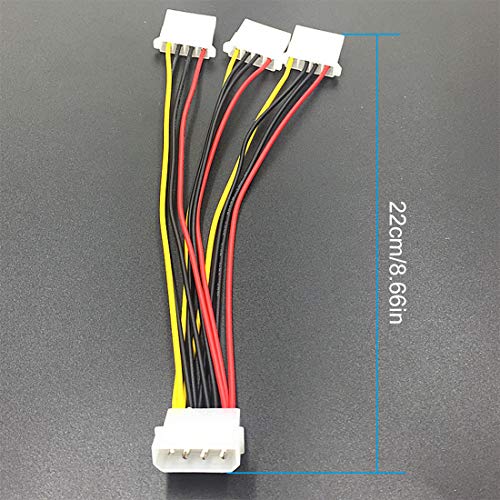 Lime2018 2pcs 4Pin IDE PSU Power Splitter Cable.Standard 4 Pin Power Connector for Computer Hard Disk, Cooling Fan, CDROM, DVD-ROM. (2PCS) - Thumbnail 3