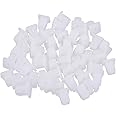 CITALL 50pcs White Plastic Square Car Fender Liner Fastener Rivet Push Clips Retainer 8 x 8.5 mm Hole