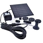 Generic 1.2 Watt Solar Power Water Pump Garden Fountain - With Separate Solar Panel and 3.3m Long Cable