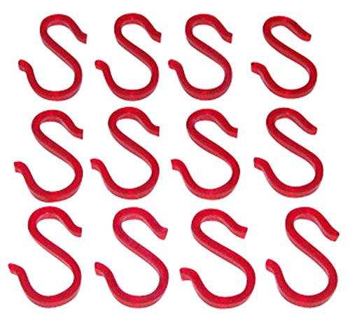 12 RED PLASTIC PUNCH BOWL CUP S HOOKS HANGERS