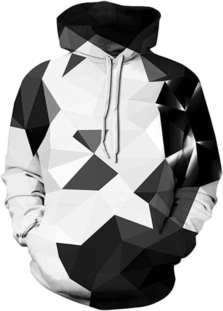 QingLemon Men's Patterns Print Galaxy Sweatshirts Pocket Pullover 3D Hoodies