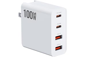 RCstyle Drone Power Adapter,100W GaN Charger 4-Port, Dual PD (100W/30W) and QC3.0 Port Fast Charger,for DJI Flip, DJI Avata 2,DJI NEO,Air 3S,Air 3,Mini 2,Mini 3 Pro,Mini 4 Pro,Air 2s,Drone Accessories