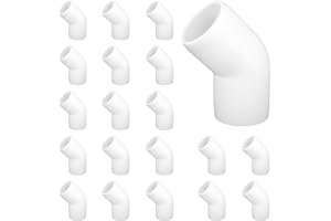 TIANTIANUP 20-Pack 1/2 inch 45 Degree Elbow PVC Fitting, 2 Way Furniture Grade Pipe Connector for DIY PVC Shelf Building Furniture Greenhouse Garden Support Structure Frame