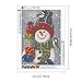 HaiMay 4 Pack DIY 5D Diamond Painting by Number Kits Full Drill Round Rhinestone Embroidery Pictures Arts Craft for Home Wall Decoration, Christmas Snowman(12 x 16 inch)