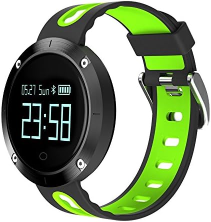 Kamero Bluetooth Smart Watch WristBand IP67 Waterproof IOS Android Smart Fitness Tracker for Samsung iPhone with bluetooth 4.0 Heart Rate Blood Pressure Monitor Step Counter Black &amp; Green