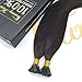 Sunny 16 Inch Remy Straight Pre bonded I-tip Fusion Hair Extensions Human Hair Professional Salon Style Color #2 Dark Brown 1g Per Strand 50g Per Package