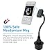 Macally Magnetic Cup Holder Phone Mount with Strong Magnet and Extra Long Neck & 2 Metal Plates - Cupholder Phone Holder Universal Fit for iPhone s, Samsung Galaxy, and All Cell Phones