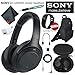 Sony WH-1000XM3B Wireless Bluetooth Noise-Canceling Over-Ear Headphones (Black) Essential Commuter Bundle Kit...