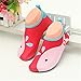 L-RUN Toddler's Barefoot Water Skin Shoes Aqua Socks for Surf Pool Yoga Beach Swim Exercise Red 6-7=EU 22-23