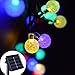 Solar String Lights, EveShine 19.7 ft 30 LED Outdoor Solar Powered Crystal Ball Globe String Lights for Garden, Path, Patio, Yard, Home, Halloween, Chrismas Tree, Parties