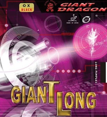 Table Tennis Rubber: Giant Dragon Giant Long Black 1.5mm Black 1.5mm