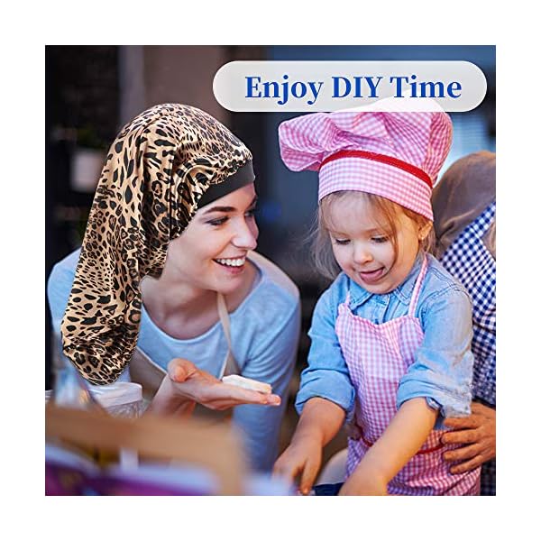 Long Satin Bonnet Sleep Cap, 3 Pcs Extra Large Sleeping Night Caps Hat Loose Cap Bonnets, Adjustable Elastic Band Head…