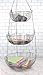 RSVP International Hanging Storage Collection 3-Tier Baskets, Chrome Woven Wire
