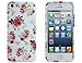 CyberStyle Floral Print TPU Rubber Case for iPhone 5, 5S with Screen Protector