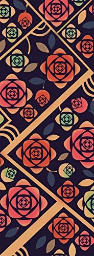 KOMESICHI Airashika Tenugui Roses Lattice Japanese Traditional Hand Towel