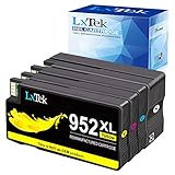 LxTek Remanufactured Ink Cartridge Replacement for HP 952 952XL to use with OfficeJet Pro 8710 8720 7740 7720 8216 8210 8730 8715 8740 8725 8700 Printer, 4 Pack (1 Black|1 Cyan|1 Magenta|1 Yellow)