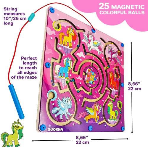 Maze Toddler Board Games for 2 3 Year Olds Unicorn Travel Toys for Girl and Boy Age 1