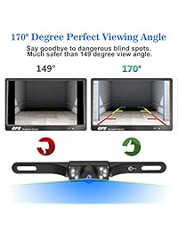 Cámara de visión trasera con 7 LED de infrarrojos de alta definición visión nocturna impermeable ángulo de visión amplia de color placa de automóvil coche Esky EC135 05