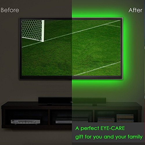 ANSCHE 3M(9.84ft) TV Backlight Kit, LED TV RGB Strip Lighting for HDTV Remote Control 20 Color&Mode Bias Mood Lights USB Powered Stick-on Rope Light Ambient Decoration IP65 Waterproof