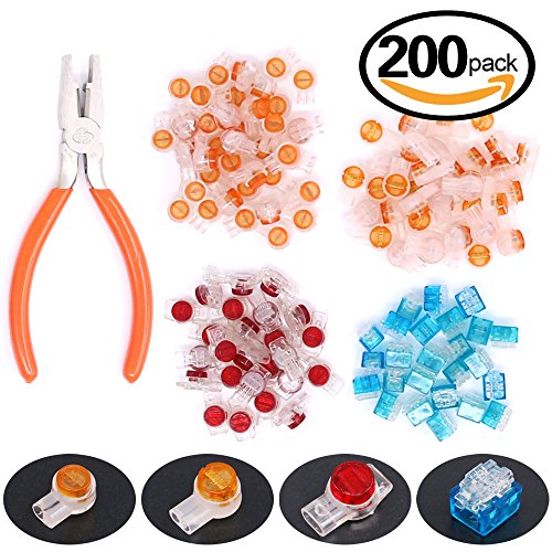 Hilitchi 200-pcs data phone wire butt splice 2 / 3 port…