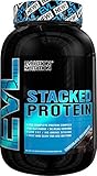 Evlution Nutrition Stacked Protein Protein Powder with 25 Grams of Protein, 5 Grams of BCAA’s and 5 Grams of Glutamine (Stacked Protein 2 LB, Chocolate Decadence)