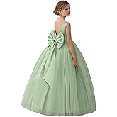 KAQININI Flower Girls Dress Little Kids Fluffy Dress for Wedding Guest Party Birthday Girls' Special Occasion Dresses