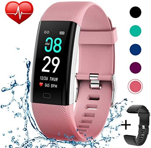 KITPIPI Fitness Tracker Waterproof Activity Tracker Fitness Watch Smart Bands with Heart Rate Blood Pressure Monitor Step Counter Calorie Counter Pedometer Activity Watch Tracker for Men Women Kids