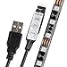 Black PCB TV BackLight Kit,Computer Case LED Light,eTopxizu 6.6Ft Multi-colour 60leds Flexible 5050 RGB USB LED Strip Light with 5v USB Cable And Mini Controller For TV/PC/Laptop Background Lighting