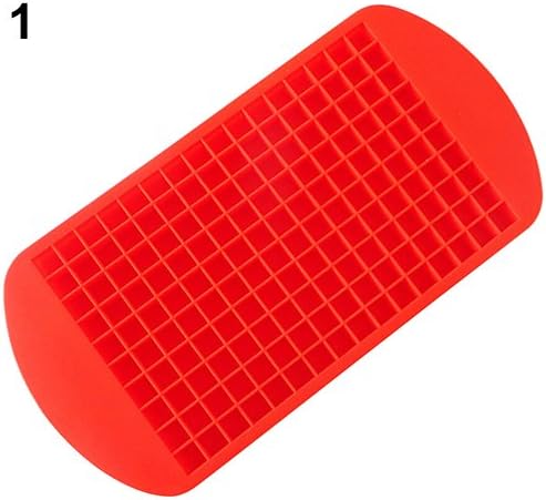 160 Grids Small Tiny Ice Cube Maker Tray Mold Mould for Kitchen Bar Party Drinks - Red