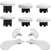 10-in-1 Metal Thumbsticks Replacement for PS5 Dualsense Edge Controller,4 Metallic Back Paddles Triggers Buttons Repair Parts for PS5 Edge Controller with 6 Analog Joysticks(White) [Video Game]