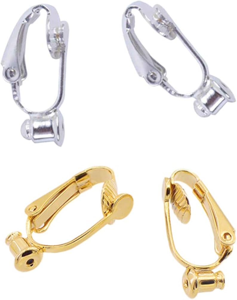Healifty 20Pcs Clip Earring Findings Ear Wire Non Pierced Earring