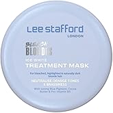 Lee Stafford Blue Toning Hair Mask | Bleach Blonde Ice White Collection - Best Conditioning Mask, Corrects Brassy & Orange Tones, Great for Dark, Highlighted, Cool Hair, 6.7 Fl Oz