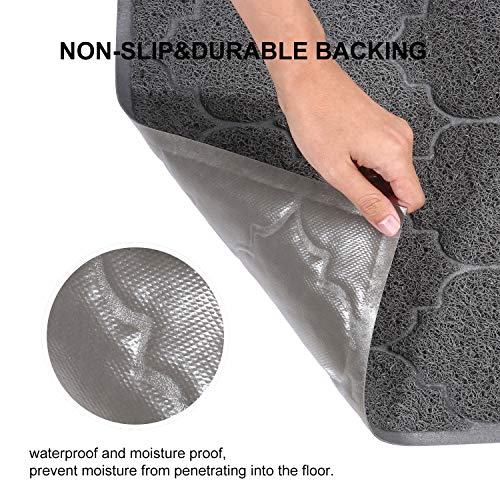Front Door Mat,Inside or Outside Entryway Front Door Welcome Mat,Large Size 36x24 Inches Boot Scraper,Easy to Clean,Phthalate and BPA Free,Waterproof,Non Slip,Durable,Catches Dust and Snow. (Black)