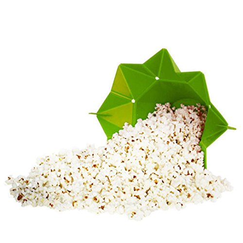 Creazy Microwave Silicone Magic Household Popcorn Maker Container Healthy Cooking Tools (Green)