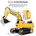 RACPNEL Remote Control Excavator Toys 1:26 RC Excavator, 2.4GHz Fully Functional Construction Vehicles Toys Truck with Rechargeable Battery, Birthday Gift for Boys and Girls, Kids (1:26)