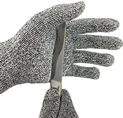 Lifeeasy Cut Resistant Gloves for kitchen, Level 5 Protection, Food Grade, EN388 Certified, safty Gloves for Hand protection and yard-work, 1 pair( Medium)
