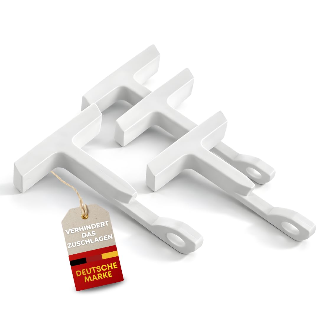 Quality Collection Window Lock for Tilting Windows, Window Stoppers, Set of 4, White, Robust Security for Tilting Windows, Easy Stable Installation, Ideal for Home and Office