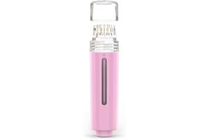 AQUAPEN AQUA STAMP 2-in-1 Titanium Derma Stamp Pen | 0.25mm Gold Micro Needles | Manual Microneedling Tool for Face Lips Scalp Care | Portable Serum Applicator with Refillable Tube (Pink)