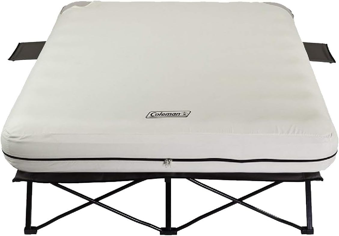 coleman airbed cot with side table