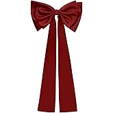 Detachable Coquette Satin Big Bow Separate Satin Bowknot with 31" Sweep Train for Dress Christmas Decoration Accessory