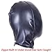 Sealed Leather Zipper Breathable Hood - Davidsource Sex Slave Pup Training Sealed Hood Restraint Blinder Bondage Helmet Sexual Game Wear for BDSM Fetish Lover (23 inches Round, Black)