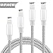 Besiva Lightning Cable iPhone Charger 4Pack 3FT 6FT 6FT 10FT Nylon Braided 8 Pin Lightning to USB Charger for iPhone X iPhone 8 8 Plus 7 7 Plus 6s 6s Plus 6 6 Plus iPad iPod Nano