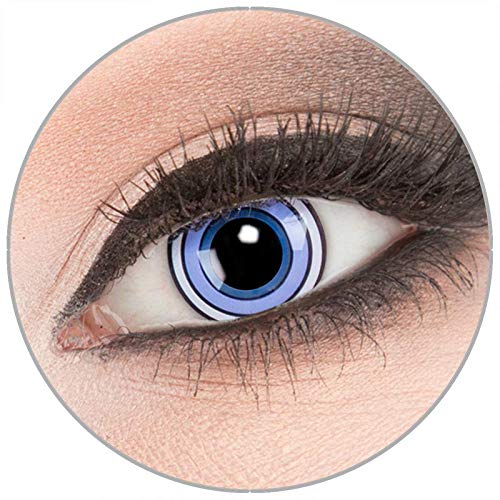 Farbige 'Rinnegan Samsara' Kontaktlinsen von 'Evil Lens' zu Fasching Karneval Halloween 1 Paar violette Crazy Fun Kontaktlins