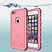 iPhone SE/5/5S Waterproof Case, iThrough Waterproof Dust Proof Snow Proof Shock Proof Phone Case, IP68 Underwater Heavy Duty Protective Carrying Case Cover with Touch ID for iPhone 5S 5 SE (Pink)