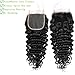 Beauty Youth Brazilian Hair Deep Curly Bundles with Lace Closure(14 16 18 +14)100% Unprocessed Curly Virgin Hair Wet and Wavy Deep wave Human Hair Extensions 3 Bundles with Closure Free Part